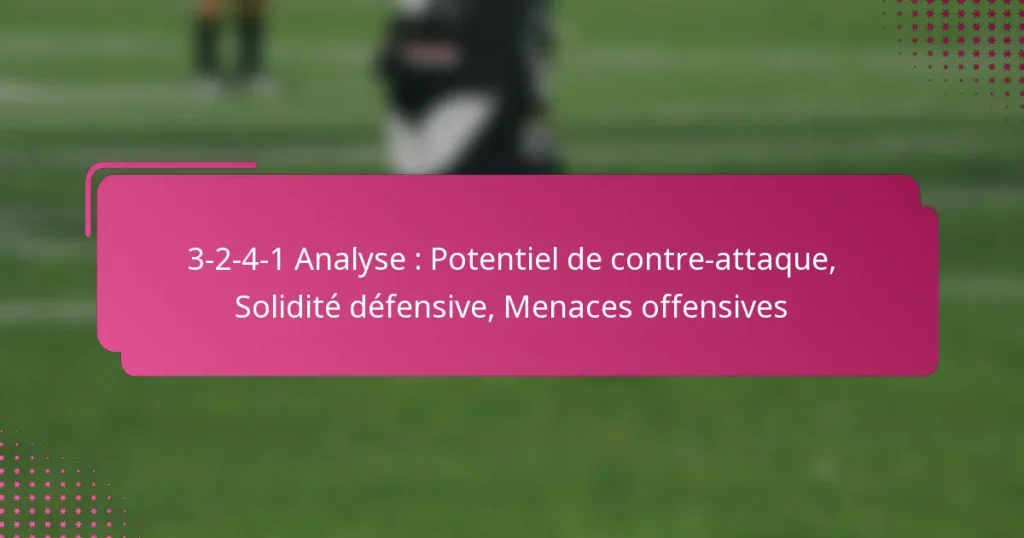 3-2-4-1 Analyse : Potentiel de contre-attaque, Solidité défensive, Menaces offensives