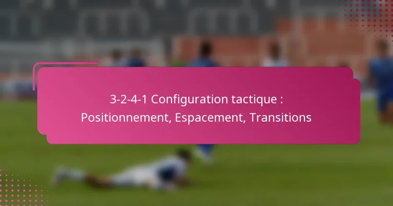 3-2-4-1 Configuration tactique : Positionnement, Espacement, Transitions