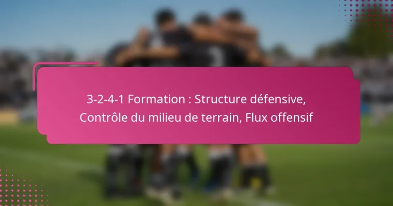 3-2-4-1 Formation : Structure défensive, Contrôle du milieu de terrain, Flux offensif