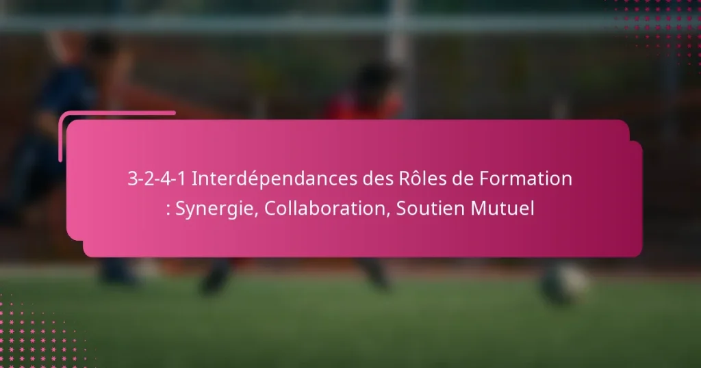 3-2-4-1 Interdépendances des Rôles de Formation : Synergie, Collaboration, Soutien Mutuel