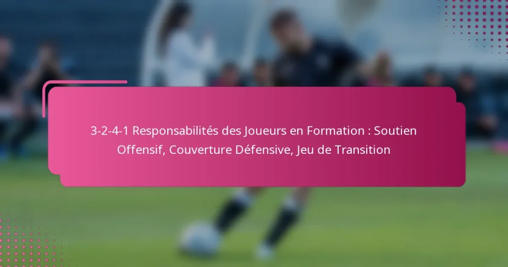 3-2-4-1 Responsabilités des Joueurs en Formation : Soutien Offensif, Couverture Défensive, Jeu de Transition