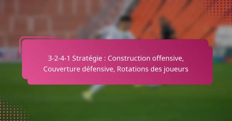 3-2-4-1 Stratégie : Construction offensive, Couverture défensive, Rotations des joueurs